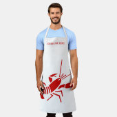 レッドロブスターBBQ料理エプロン付名前をカスタムする エプロン (着用した状態)