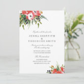 レッドロマンスフローラ結婚式招待状 招待状 (スタンド正面)