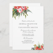 レッドロマンスフローラ結婚式招待状 招待状 (正面/裏面)