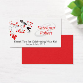 レッドロマンス結婚式の引き出物ラベル