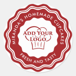 レッドロモダンゴホームメイドケーキベーカリー ラウンドシール