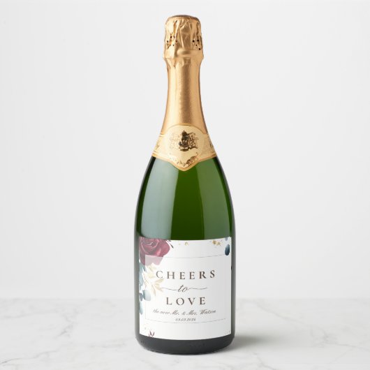 レッドロモダンーズ春サマー結婚ズ スパークリングワインラベル (正面)