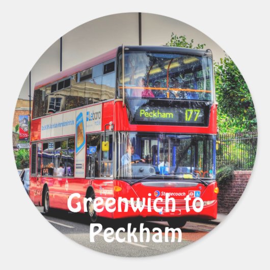 レッドロンドンダブルデッカーバス – イギリス，イギリス ラウンドシール (正面)