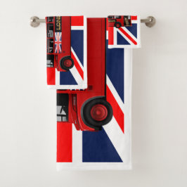 レッドロンドンダブルデッカーバス バスタオルセット