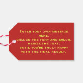 レッドロンドンバスをテーマにした ギフトタグ (裏面横)