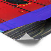 レッドロンドンバスダブルデッカー ポスター (角)