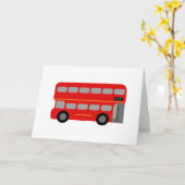 レッドロンドンバス カード (黄色い花)