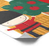 レッドロンドンバス&クロックタワー誕生日へようこそ ポスター (角)