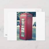 レッドロンドン電話ボックス ポストカード (正面/裏面)