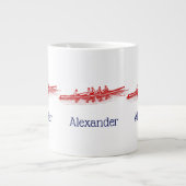 レッドローイングローワーズクルーズチームウォータースポーツ ジャンボコーヒーマグカップ (正面)