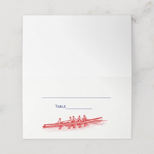 レッドローイングローワーズクルーズチームウォータースポーツ プレイスカード (外部開封)