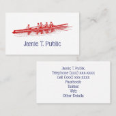 レッドローイングローワーズクルーズチームウォータースポーツ 名刺 (正面/裏面)