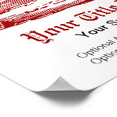 レッドロースターオールドファームハウスヴィンテージ ポスター (角)