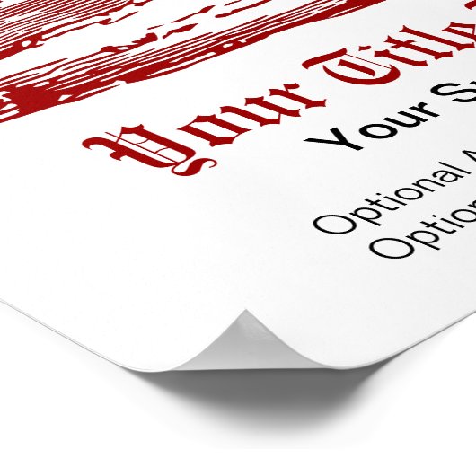 レッドロースターオールドファームハウスヴィンテージ ポスター (角)