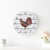 レッドロースターカントリーフランスのシープラップファームハウスデコール ラージ壁時計 (ホーム)