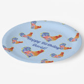 レッドロースターチキンズボーイズハッピーバースデー名 ペーパープレート (アングル)