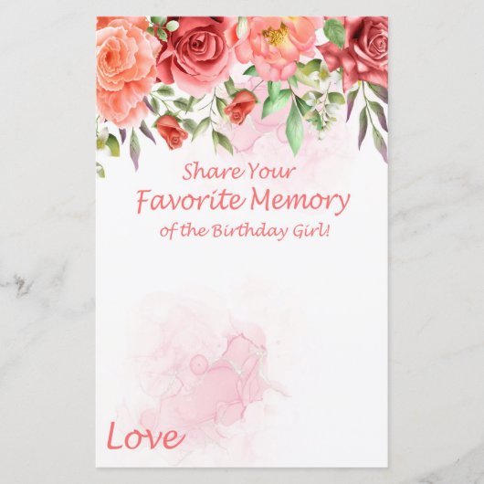 レッドローズお気に入りの誕生日の女の子 (正面)