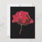 レッドローズお祝いオブライフカード 招待状 (裏面)