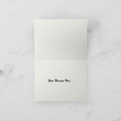 レッドローズとデイジーサンキューカードブラック サンキューカード (内部)