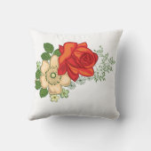 レッドローズとデイジー クッション (裏面)