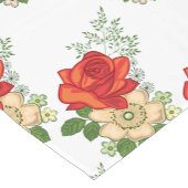 レッドローズとデイジー ショートテーブルランナー (コーナー)