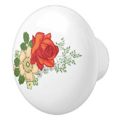 レッドローズとデイジー セラミックノブ (右)