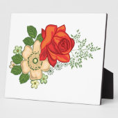 レッドローズとデイジー フォトプラーク (側面)