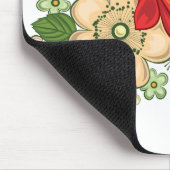 レッドローズとデイジー マウスパッド (コーナー)