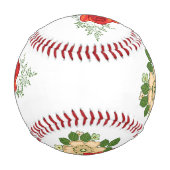 レッドローズとデイジー 野球ボール (裏面)