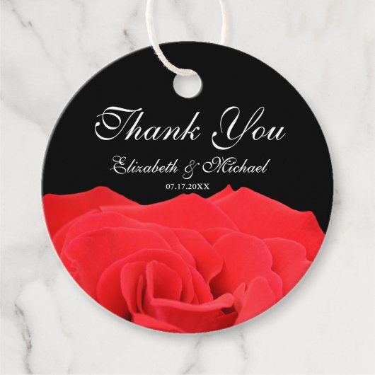 レッドローズとブラック結婚ズ・サンキュー フェイバータグ (正面)
