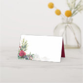 レッドローズとユーカリ葉ス プレイスカード (裏面)