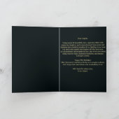 レッドローズと金ゴールドフィリーグリー第70誕生日 カード (内部)