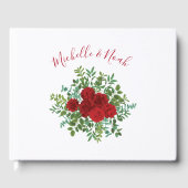 レッドローズのウェディング ゲストブック (正面)