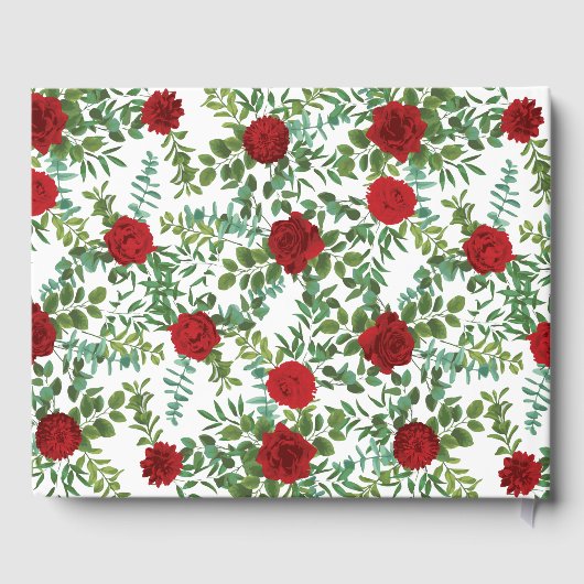 レッドローズのウェディング ゲストブック (裏面)