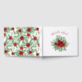 レッドローズのウェディング ゲストブック (全面)