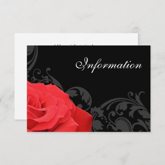 レッドローズの結婚情報 エンクロージャーカード (正面/裏面)