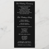 レッドローズアンドブラック結婚式 プログラム (裏面)