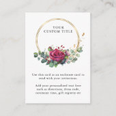 レッドローズアンドユーカリカスタム披露宴詳細 エンクロージャーカード (正面)