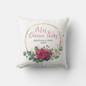 レッドローズアンドユーカリプトゥスミカインアノスカスタム クッション (正面)