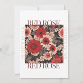 レッドローズアートデザイン 招待状 (裏面)