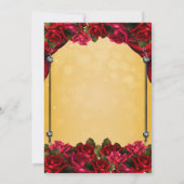 レッドローズイエロー&金ゴールドピンクスイーツ16 16thパーティー 招待状 (裏面)