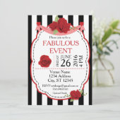 レッドローズイベント招待状 招待状 (スタンド正面)