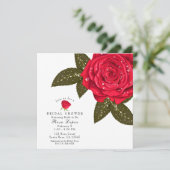 レッドローズウェットウォーター露ブライダルシャワー 招待状 (スタンド正面)