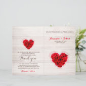 レッドローズウェディングプログラムカードhhn01 (スタンド正面)