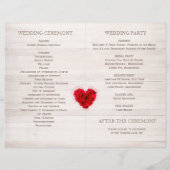 レッドローズウェディングプログラムカードhhn01 (裏面)