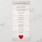 レッドローズウェディングプログラムカードhhn01 プログラム (裏面)