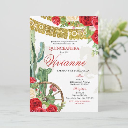 レッドローズウエスタンシャルラミクインズ招待状 招待状 (スタンド正面)