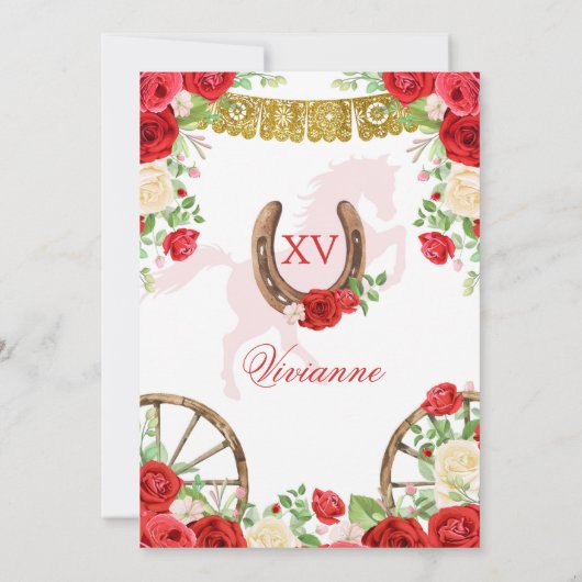 レッドローズウエスタンシャルラミクインズ招待状 招待状 (裏面)