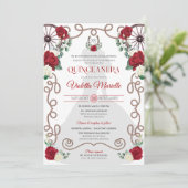 レッドローズウエスタンチャロキンセアニェラ招待状 招待状 (スタンド正面)