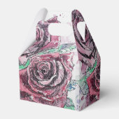 レッドローズウォーターカラーアートパーティーケーキお気に入りボックス フェイバーボックス (裏面サイド)